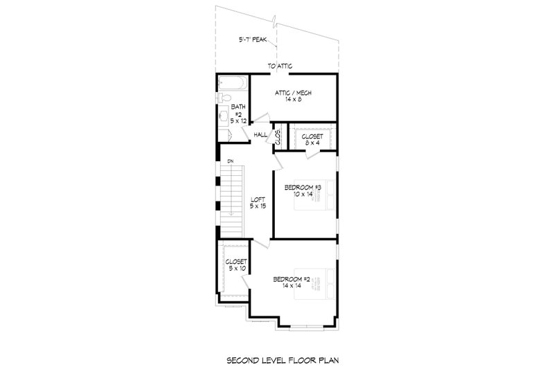 Architectural House Design - Floor Plan - Upper Floor for Traditional House Plan #932-532 - 3 bed, 2.5 bath