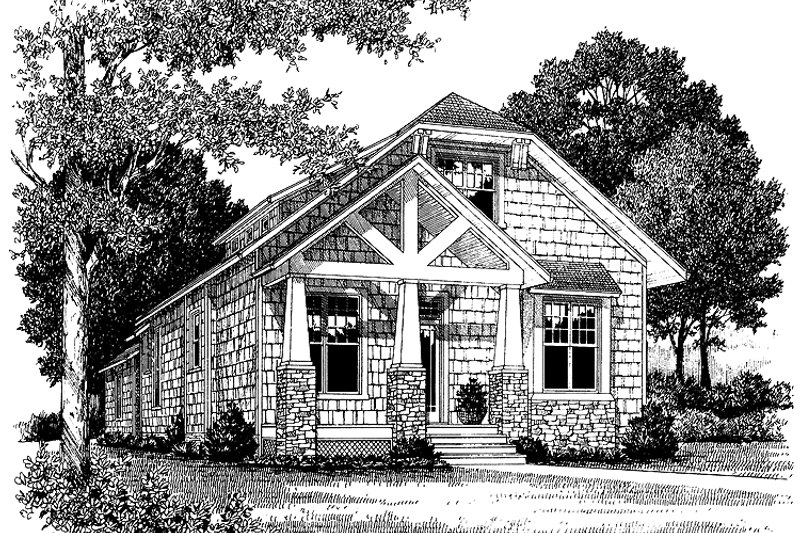 Dream House Plan - Craftsman Exterior - Front Elevation Plan #453-340