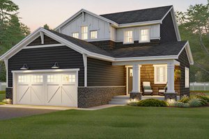 House Blueprint - Bungalow Exterior - Front Elevation Plan #51-1465