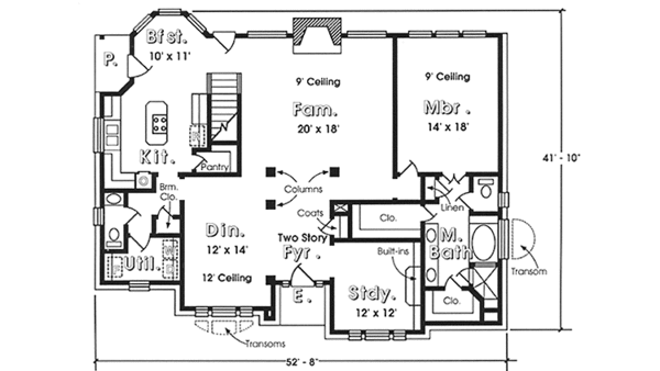 Home Plan - Country Floor Plan - Main Floor Plan #974-2