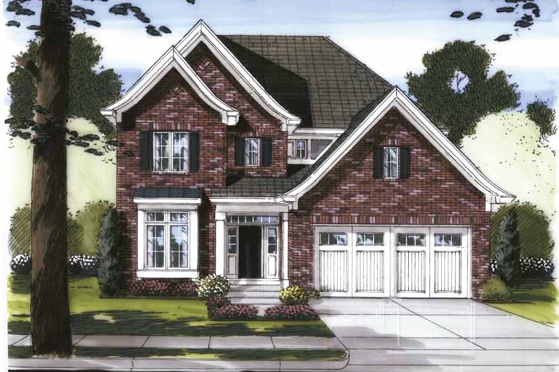 Dream House Plan - Traditional Exterior - Front Elevation Plan #46-802