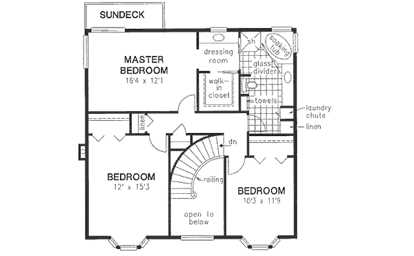 Dream House Plan - Traditional Floor Plan - Upper Floor Plan #18-9135
