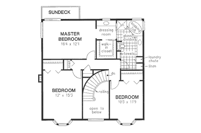 Home Plan - Floor Plan - Upper Floor for Traditional House Plan #18-9135 - 3 bed, 1.5 bath