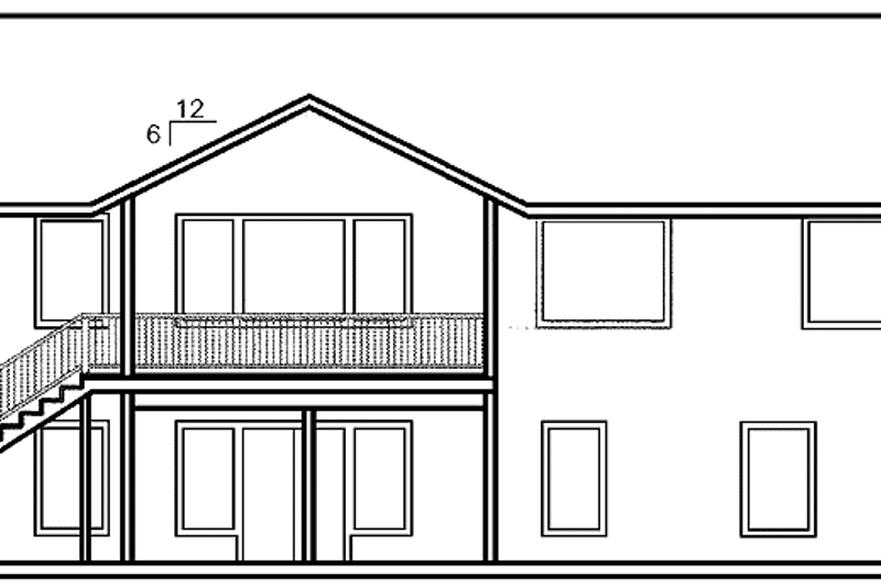 Dream House Plan - Exterior - Rear Elevation for Country House Plan #60-1030 - 5 bed, 3 bath