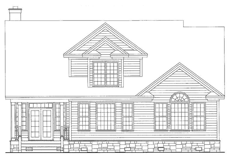 Home Plan - Exterior - Rear Elevation 1 for Country House Plan #929-651 - 3 bed, 2.5 bath