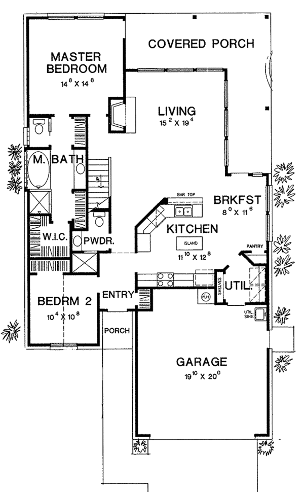 House Plan Design - Traditional Floor Plan - Main Floor Plan #472-265