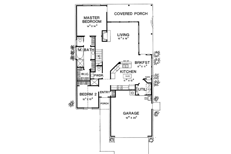 Architectural House Design - Floor Plan - Main Floor for Traditional House Plan #472-265 - 3 bed, 3 bath