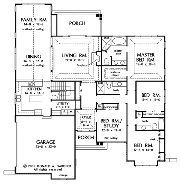 Craftsman Floor Plan - Main Floor Plan #929-777