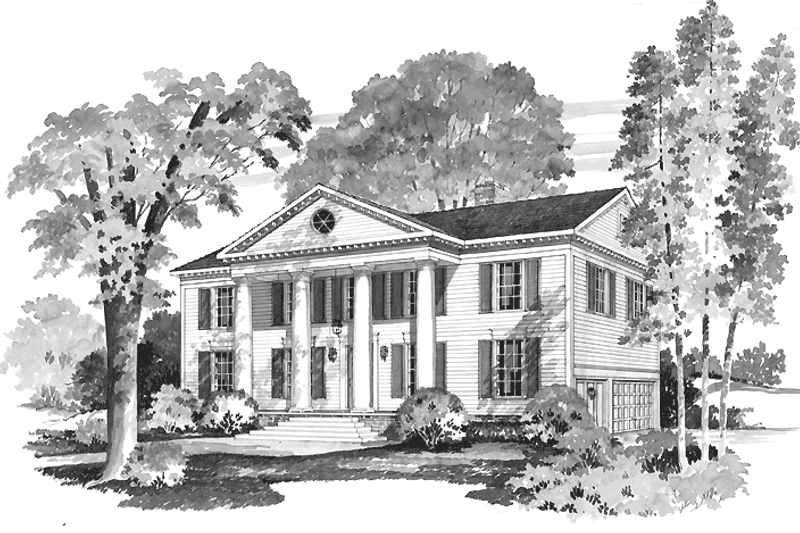 House Blueprint - Classical Exterior - Front Elevation Plan #72-769
