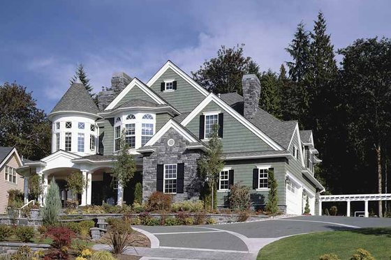 Exterior - Front Elevation 7 for Victorian House Plan #132-255 - 4 bed, 4.5 bath