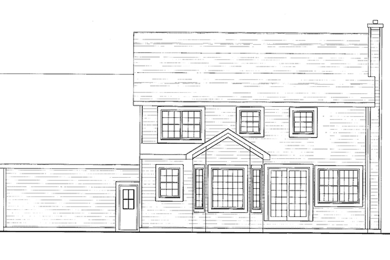 Home Plan - Exterior - Rear Elevation for Victorian House Plan #456-87 - 3 bed, 2.5 bath