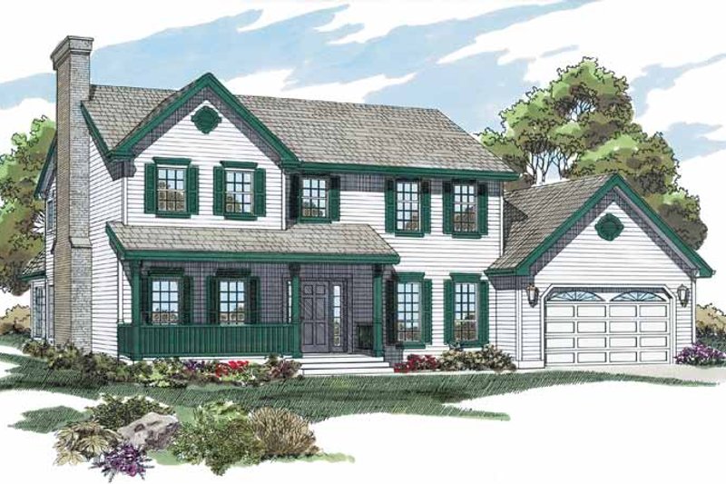 Home Plan - Colonial Exterior - Front Elevation Plan #47-849
