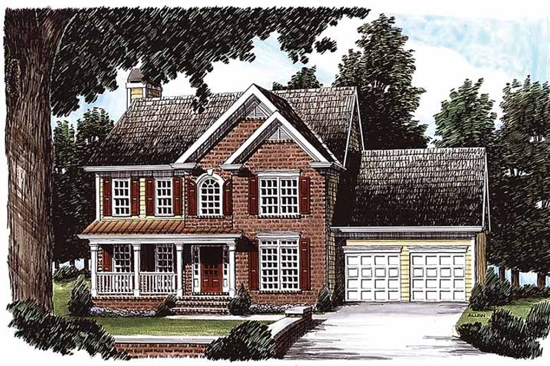Architectural House Design - Country Exterior - Front Elevation Plan #927-210