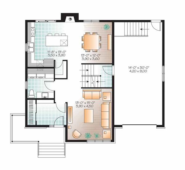 Contemporary Floor Plan - Main Floor Plan #23-2480