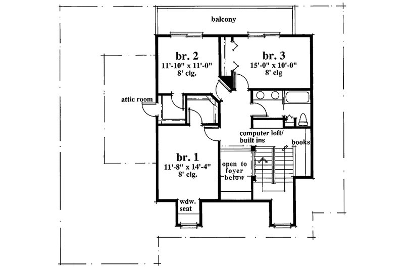 Home Plan - Floor Plan - Upper Floor for Country House Plan #930-53 - 5 bed, 2.5 bath