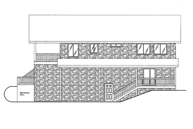 Dream House Plan - Exterior - Other Elevation for Contemporary House Plan #117-839 - 2 bed, 3 bath