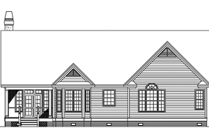 Exterior - Rear Elevation for Country House Plan #929-513 - 3 bed, 2 bath