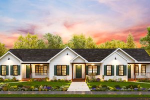 Exterior - Front Elevation 4 for Craftsman House Plan #54-625 - 6 bed, 3 bath