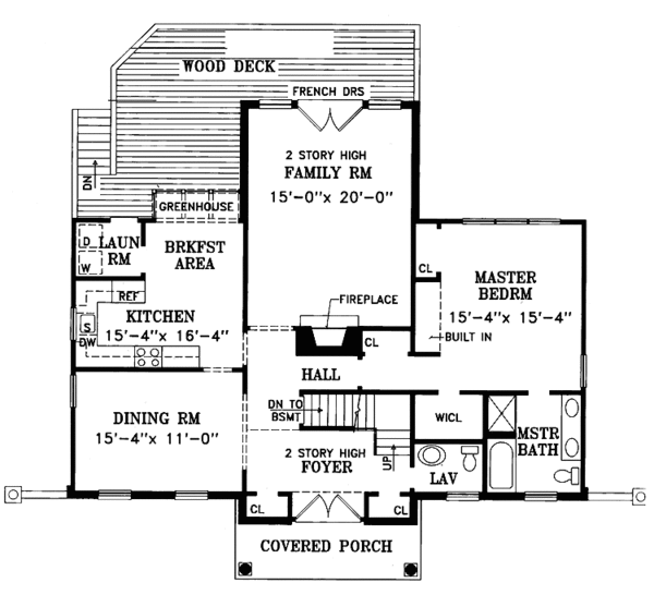 Home Plan - Traditional Floor Plan - Main Floor Plan #314-266
