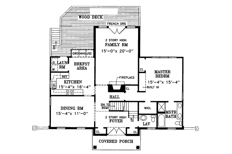 Dream House Plan - Floor Plan - Main Floor for Traditional House Plan #314-266 - 4 bed, 2.5 bath