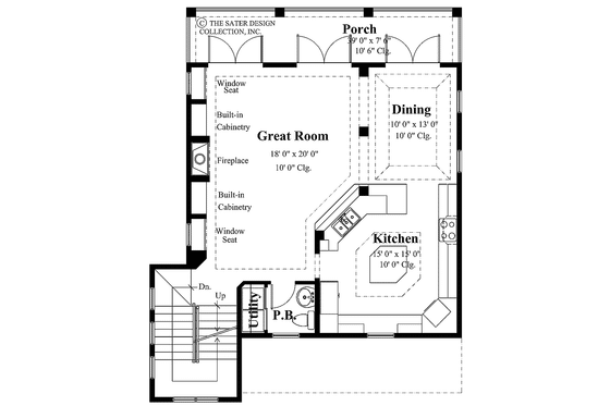 Floor Plan - Main Floor for Country House Plan #930-168 - 3 bed, 2.5 bath