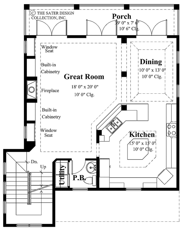 House Design - Country Floor Plan - Main Floor Plan #930-168