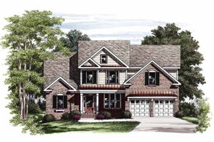 Colonial Exterior - Front Elevation Plan #927-724