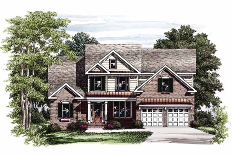 Colonial Style House Plan - 4 Beds 3 Baths 2113 Sq/Ft Plan #927-724