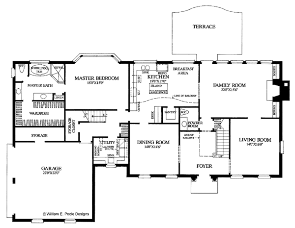 Architectural House Design - Classical Floor Plan - Main Floor Plan #137-316