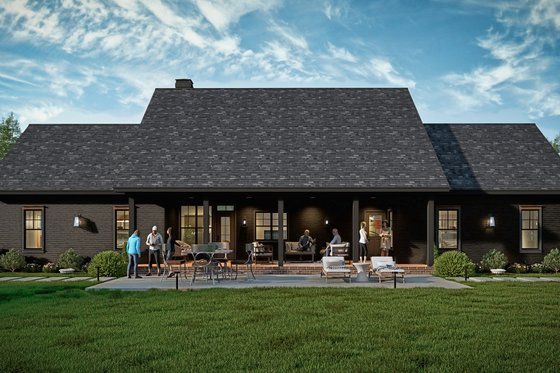 Exterior - Front Elevation 3 for Farmhouse House Plan #54-649 - 3 bed, 2 bath