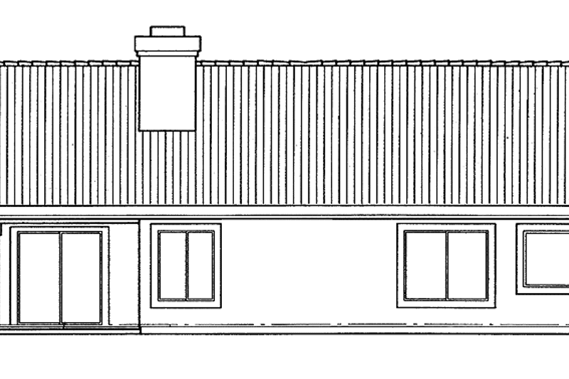 Home Plan - Exterior - Rear Elevation for Craftsman House Plan #72-912 - 3 bed, 3 bath
