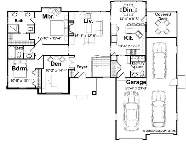 Craftsman Floor Plan - Main Floor Plan #928-147