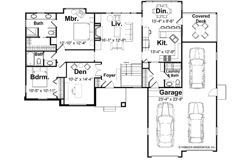 Home Plan - Floor Plan - Main Floor for Craftsman House Plan #928-147 - 4 bed, 3.5 bath