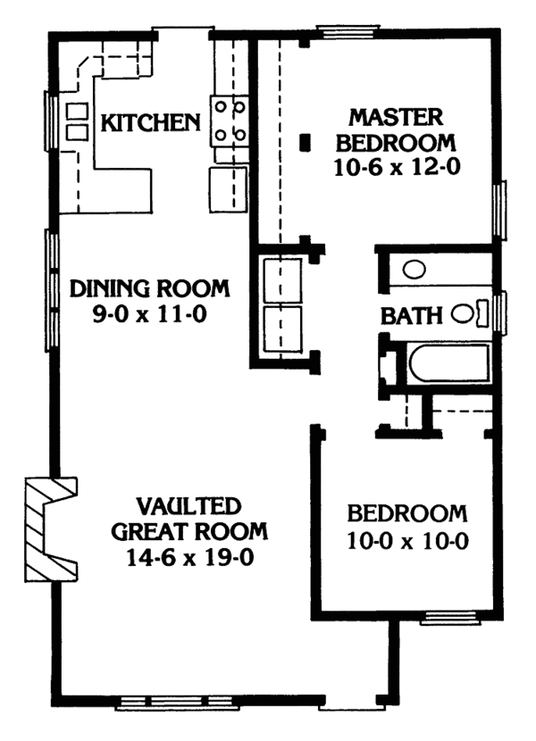 House Design - Colonial Floor Plan - Main Floor Plan #1014-56