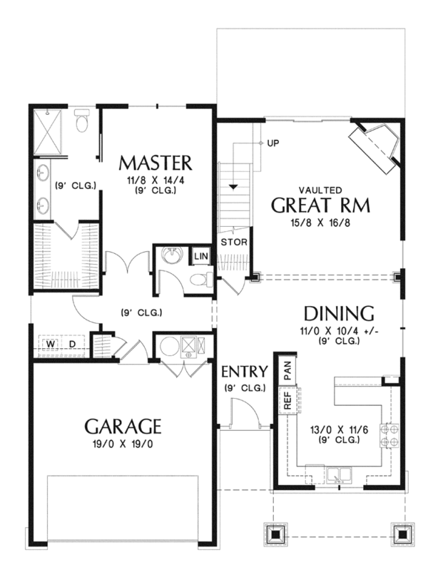 Dream House Plan - Craftsman Floor Plan - Main Floor Plan #48-901