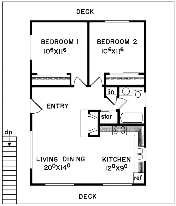 Home Plan - Contemporary Floor Plan - Main Floor Plan #60-739