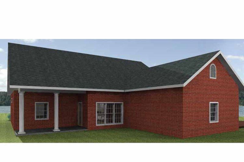 Dream House Plan - Exterior - Rear Elevation for Country House Plan #44-209 - 3 bed, 2 bath