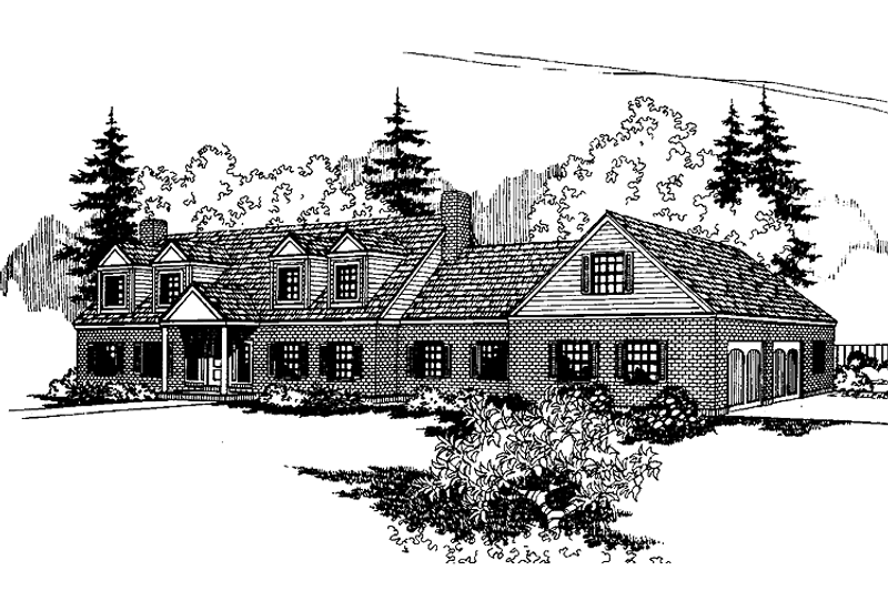 Dream House Plan - Colonial Exterior - Front Elevation Plan #60-722