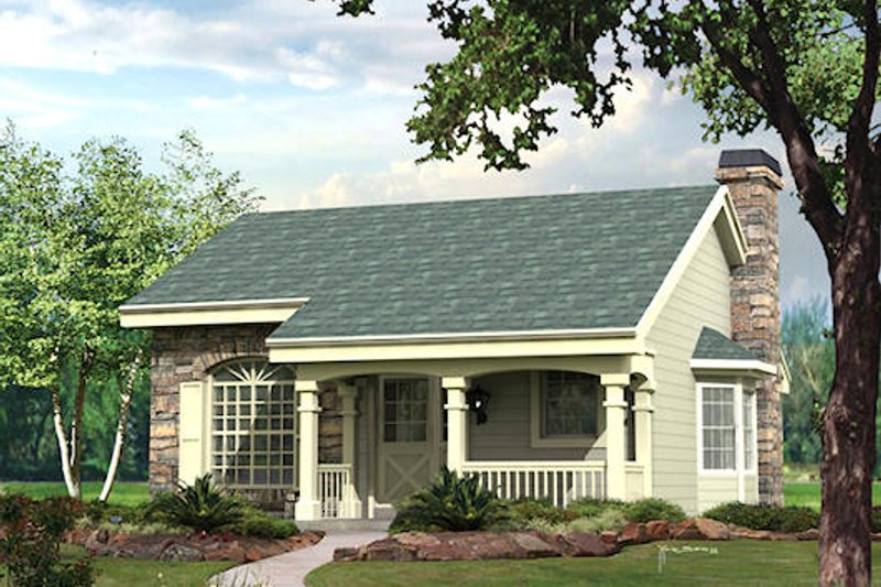 Architectural House Design - Cottage Exterior - Front Elevation Plan #57-310