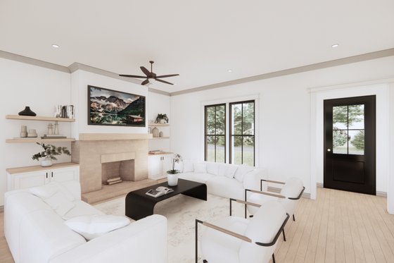 Interior - Family Room for Farmhouse House Plan #1074-72 - 4 bed, 2 bath