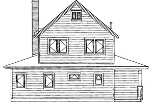 Exterior - Rear Elevation for Victorian House Plan #47-1021 - 3 bed, 2.5 bath