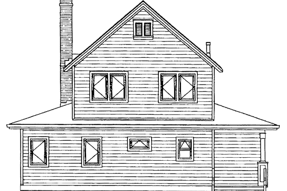 Exterior - Rear Elevation for Victorian House Plan #47-1021 - 3 bed, 2.5 bath