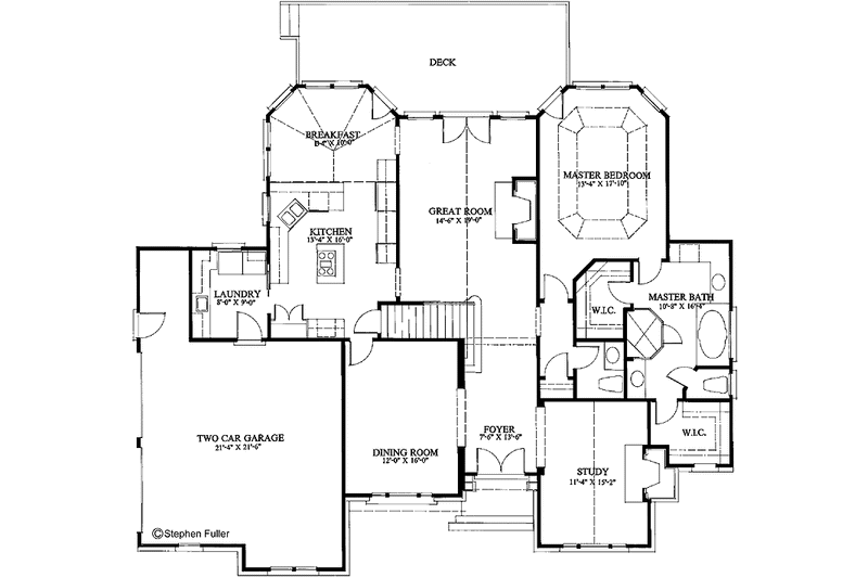 Home Plan - Floor Plan - Main Floor for Country House Plan #429-63 - 4 bed, 2.5 bath