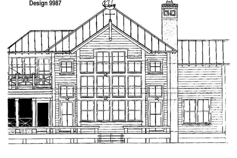 Home Plan - Exterior - Rear Elevation for Craftsman House Plan #429-194 - 3 bed, 2 bath