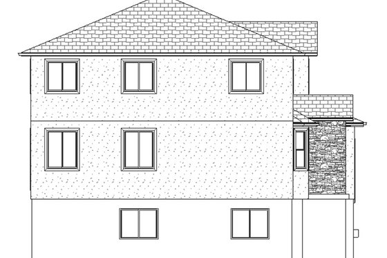 Exterior - Other Elevation 2 for Traditional House Plan #1060-7 - 5 bed, 3.5 bath