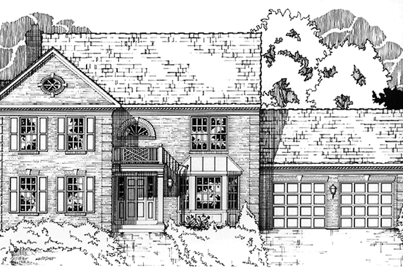 Dream House Plan - Colonial Exterior - Front Elevation Plan #953-82