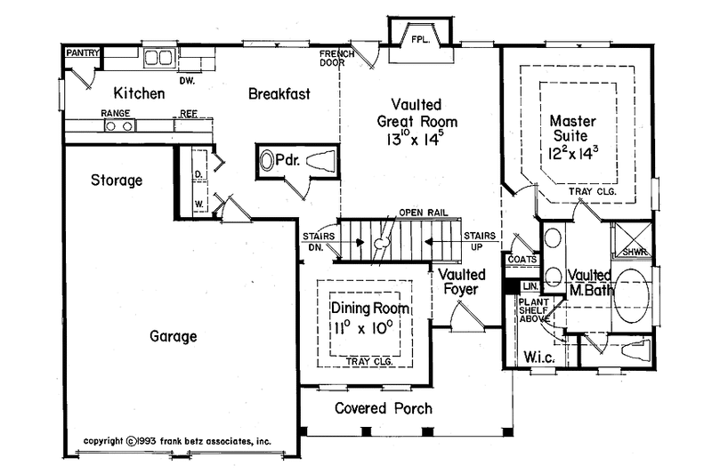 Home Plan - Floor Plan - Main Floor for Country House Plan #927-78 - 3 bed, 2.5 bath