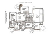 European Style House Plan - 4 Beds 3 Baths 2116 Sq/Ft Plan #310-965 