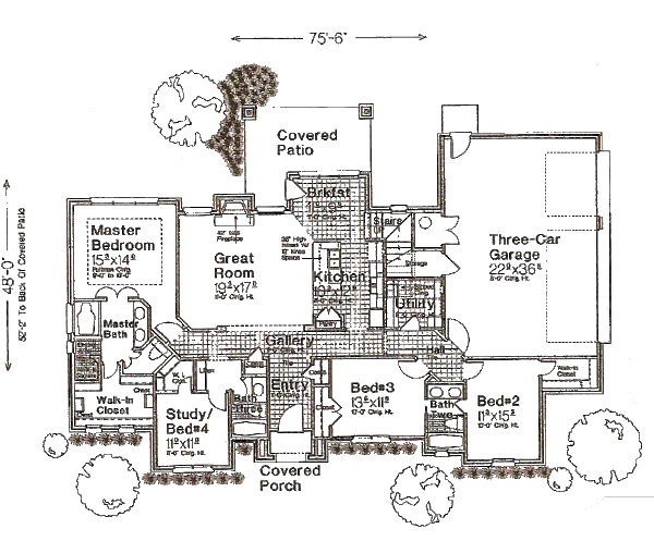 House Plan Design - European Floor Plan - Main Floor Plan #310-965