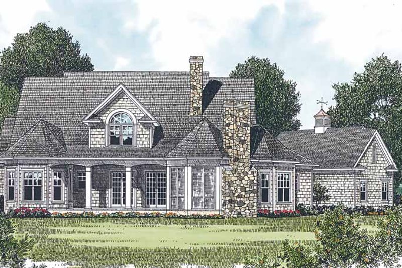 Home Plan - Exterior - Rear Elevation for Craftsman House Plan #453-428 - 3 bed, 3.5 bath